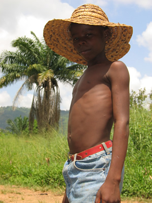 African boy in Kpalime Togo